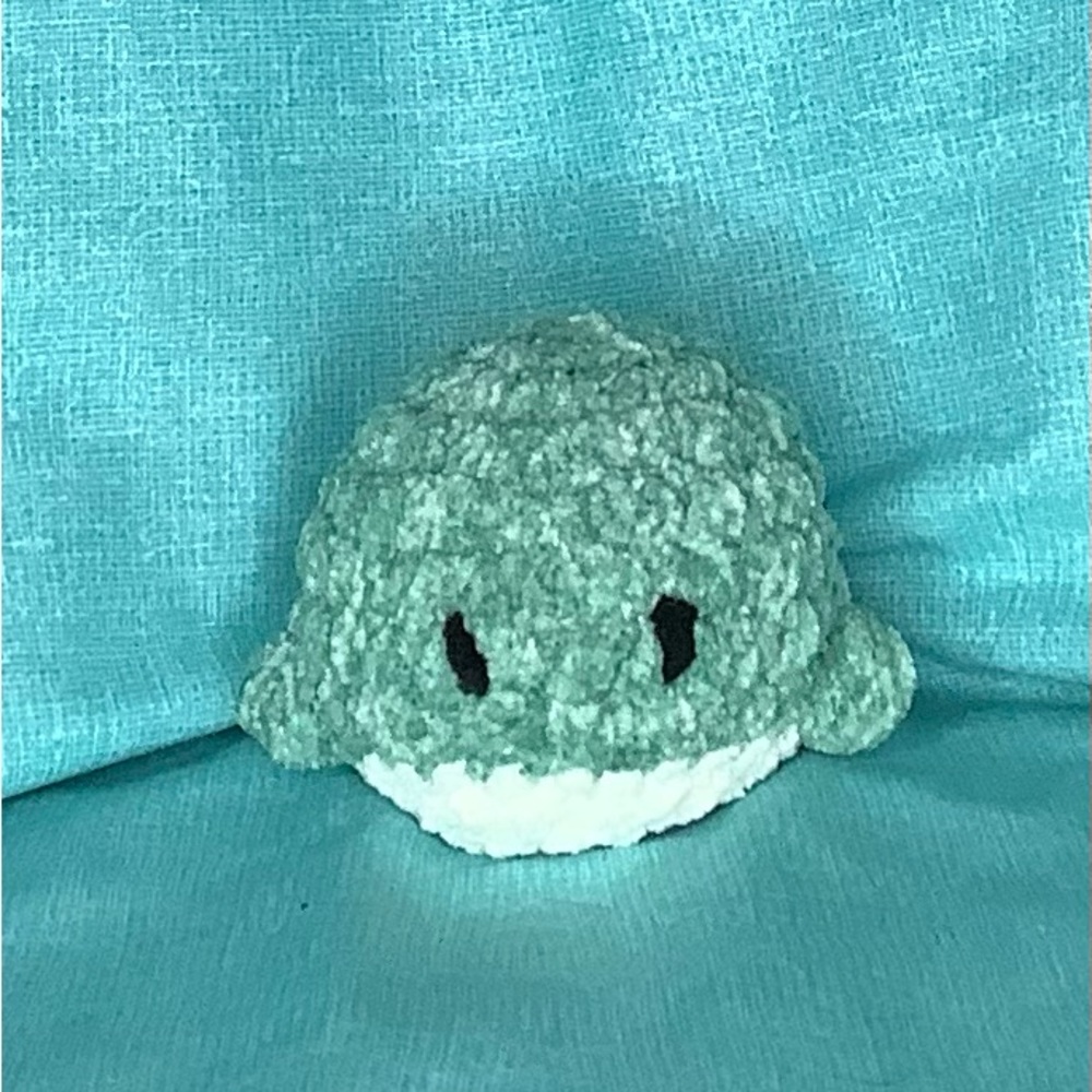 Hand crochet mini whale